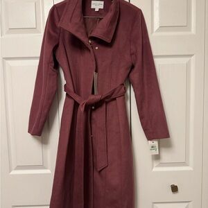 Cole Haan Burgundy Trench Coat